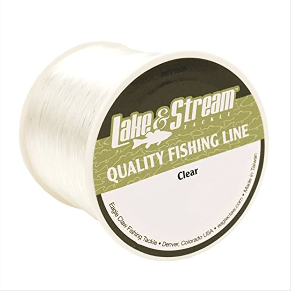 8 lb mono fishing line Eagle Claw 09011-008 Lake & Stream Mono Line, Clear